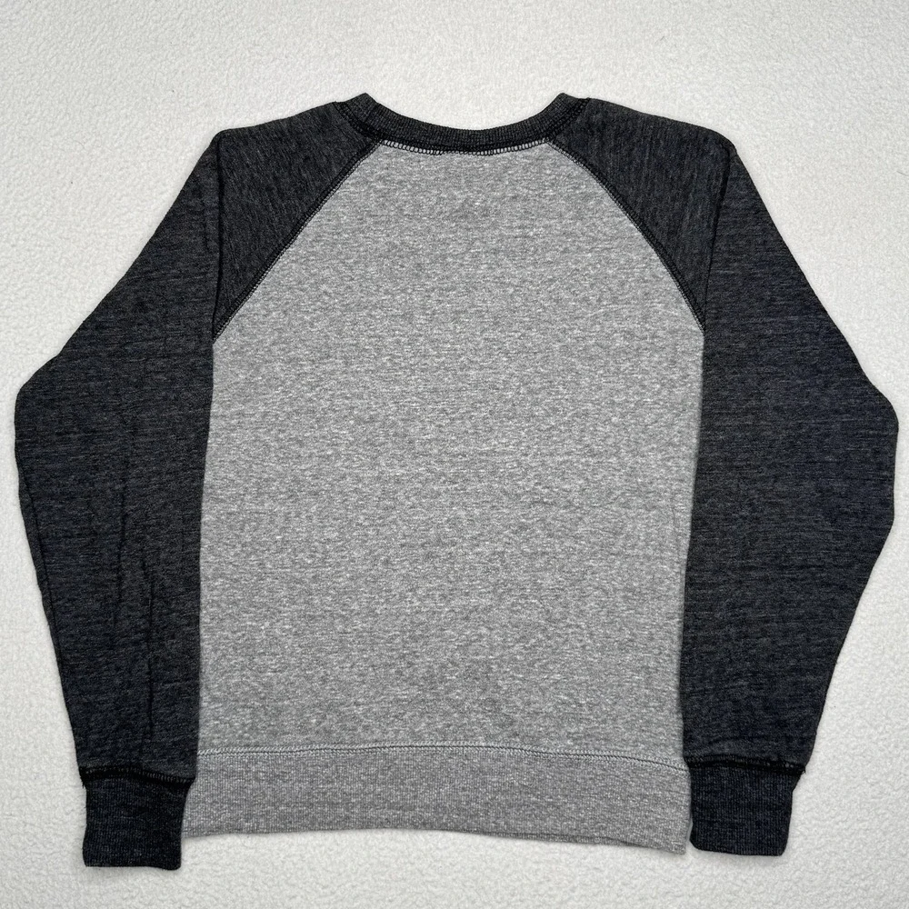 Vtg 90s Pokemon Pikachu Sweatshirt Boys Sz XS Gray Black Raglan Crewneck Graphic